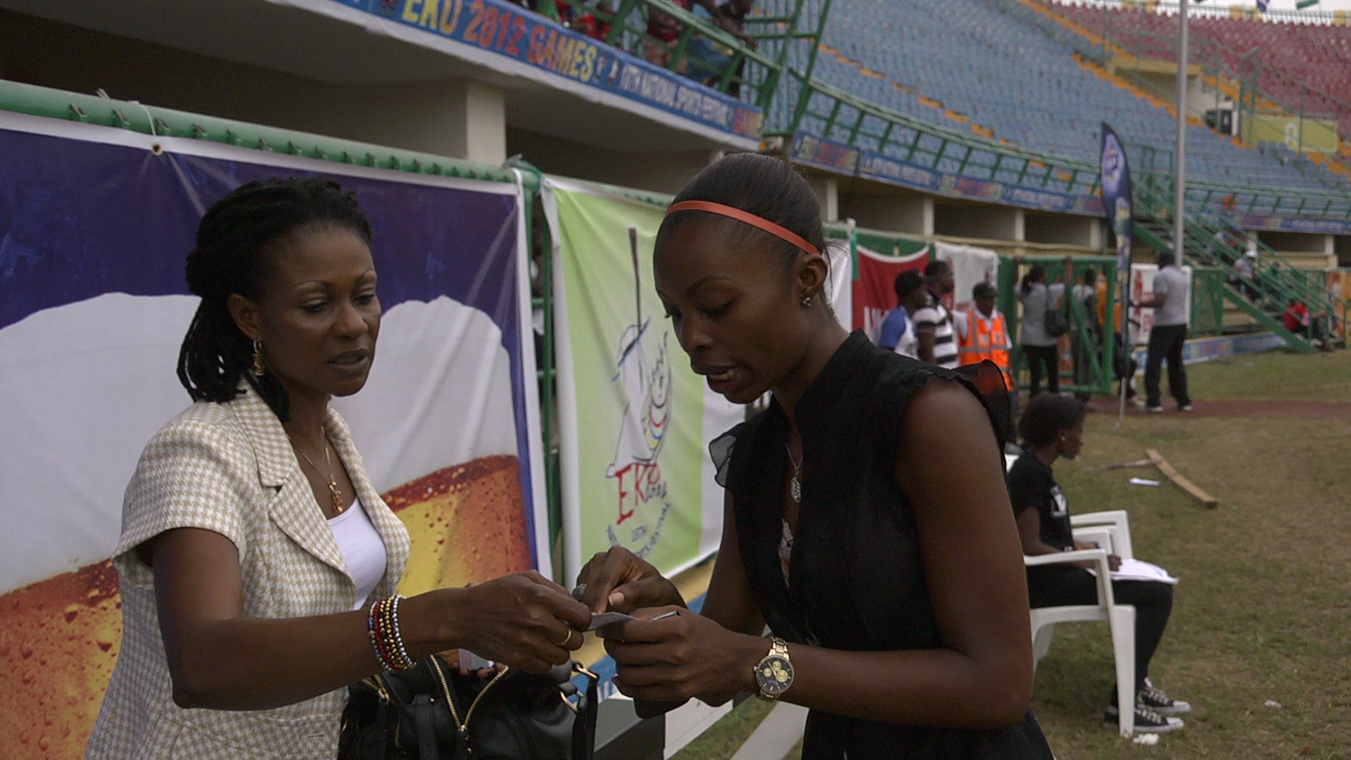 Mary Onyali with Lamide 