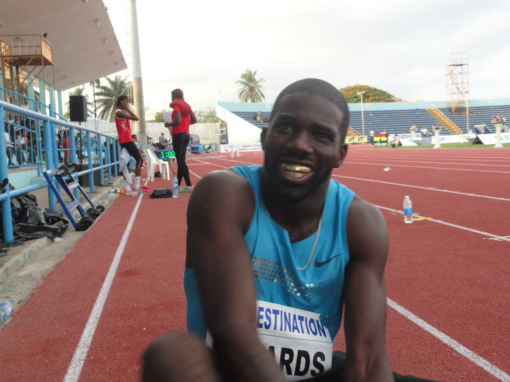 Monzavous 'Jolomi' Edwards, recently switched allegiances from Team USA, and placed second in the 100 metres at the 2014 Nigerian Trials