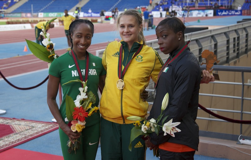 Rikenette Steenkamp was not left out in the gold rush as she added the African title to her national crown in the 100m hurdles.