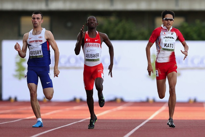 Abbas Abubakar competing for Bahrain at the 2014 World Juniors. (Photo credit: Christian Petersen/Getty Images North America) 