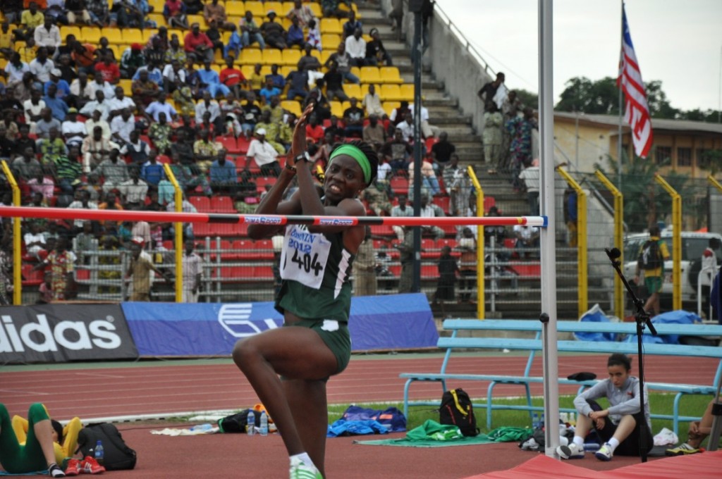 Doreen competing at the 2012 African Championships in Port Novo. (Photo Credit: Yomi Omogbeja)