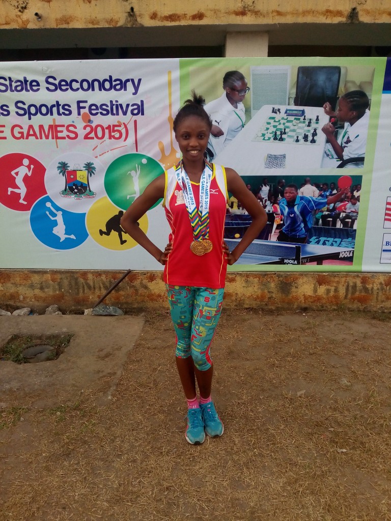 Usoro was outstanding at the Games with three GOLD and a Silver medal to her name.