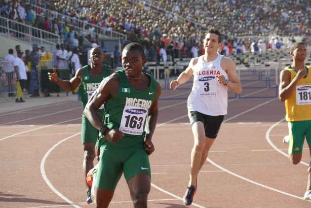 Abdullahi Bashiru scaled through the 110 Hurdles with a GOLD medal.