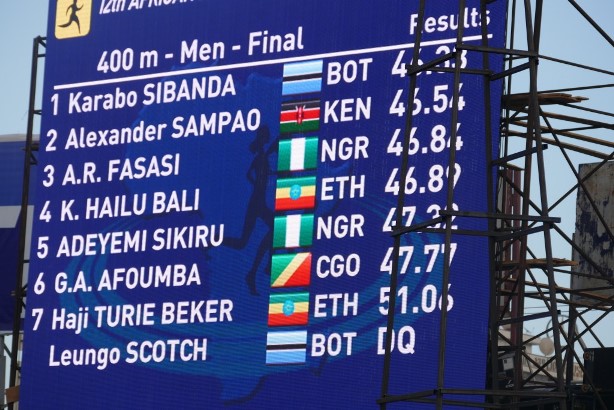 Adekunle Fasasi won Bronze in the men's 400m while Adeyemi Sikiru placed 5th.