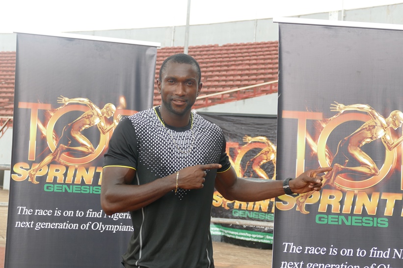  Former 100m National Champion, Obinna Metu was at hand to watch the athletes compete in the Coal City.