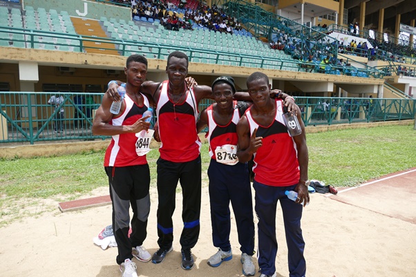 Team MoC's 4x100m relay 'A' Team placed 2nd in the heats.