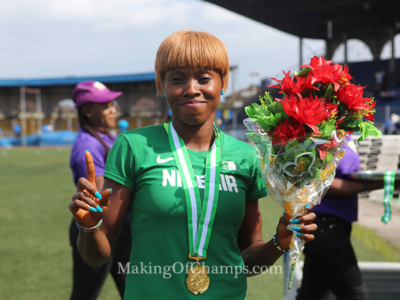 Blessing Ibrahim won the women's Triple Jump.