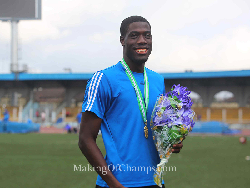 Chidi Okezie emerged the surprise 400m men's champion.