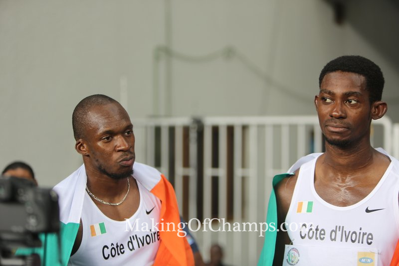 Ben Yousef Meite and Hua Wilfried Koffi took Gold and Bronze respectively in the men's 100m.