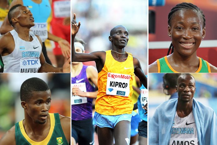 Congo Brazzaville, World Championships, Asbel Kiprop, Marie Josee Ta lou, Nijel Amos, Anaso Jobodwana, Isaac Makwala