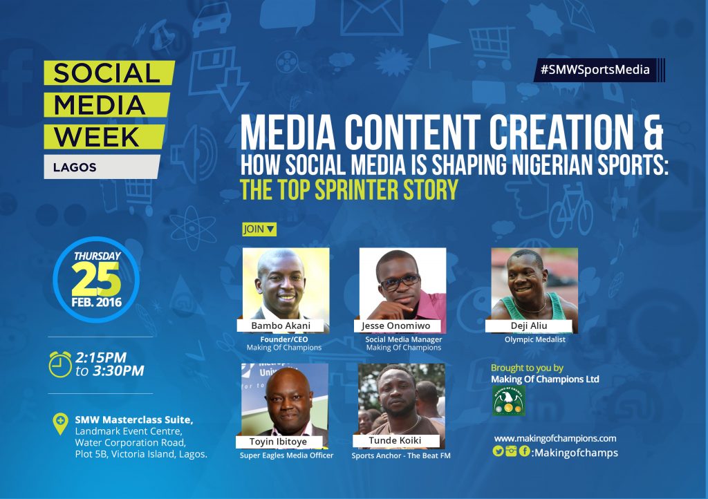Top sprinter and Making of Champions at SMWLAGOS 16