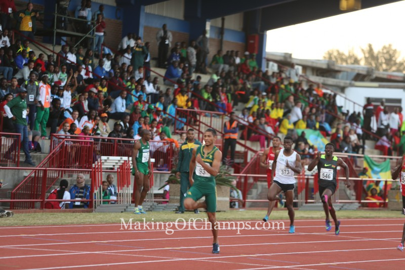 Van Niekerk was the man to beat in the 200m heats and semis.