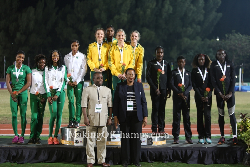 It was a historic GOLD medal for South Africa, with Nigeria taking Silver, and Kenya Bronze.