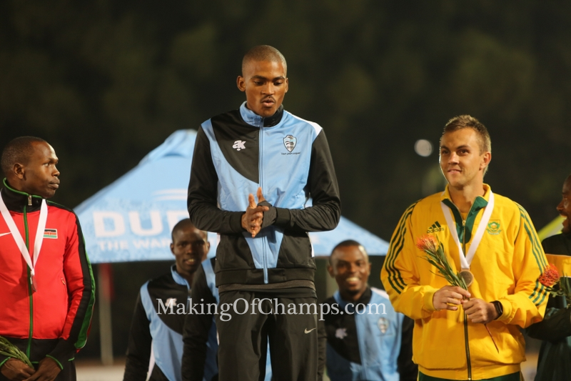 Karabo Sibanda established a huge lead for Botswana in the first leg of the race.