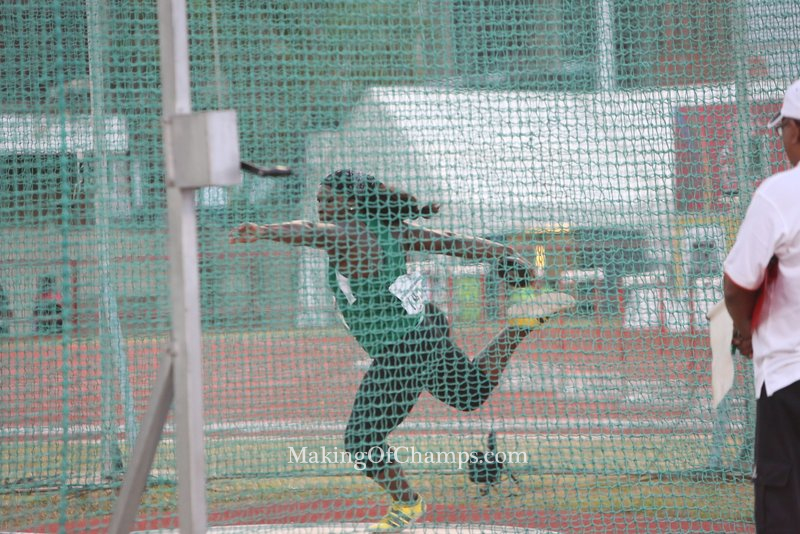 Chinwe Okoro while competing in the women's Discus