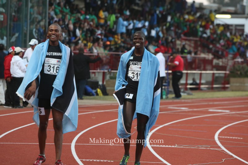 Youngsters Karabo Sibanda and Baboloki Thebe upstaged Isaac Makwala in the men's 400m final.
