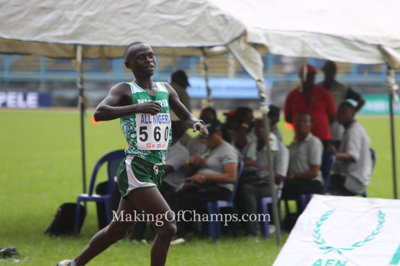 Emmanuel Gyang was excited to win his first national 5000m title.