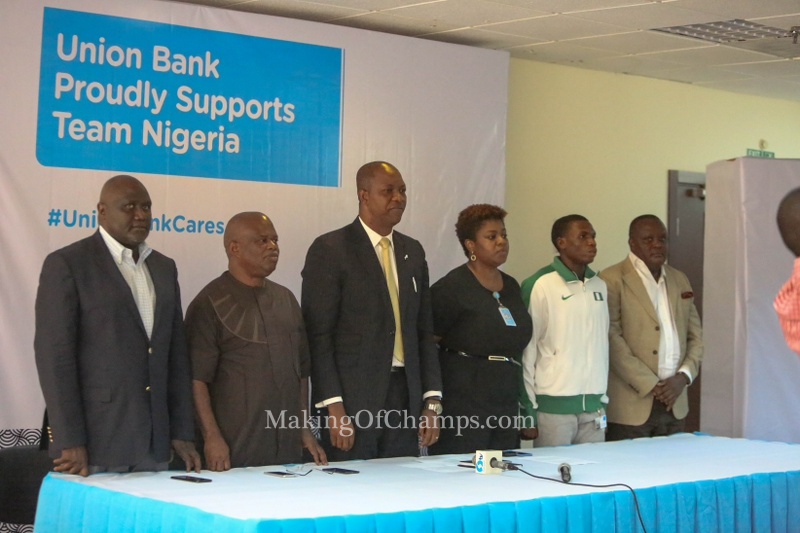 Dignitaries at the Press Conference (Left to Right) Mr. Tunde Popoola, Chief Solomon Ogba, Mr. Joe Mbulu, Mrs. Ogochukwu Ekezie-Ekaidem, Divine Oduduru and Mr. Frank Thorpe.