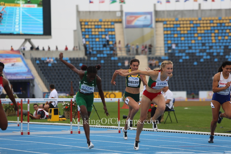 Herman upstaged the big names to win the 100m Hurdles final in Poland. Photo Credit: Making of Champions / PaV Media Ltd