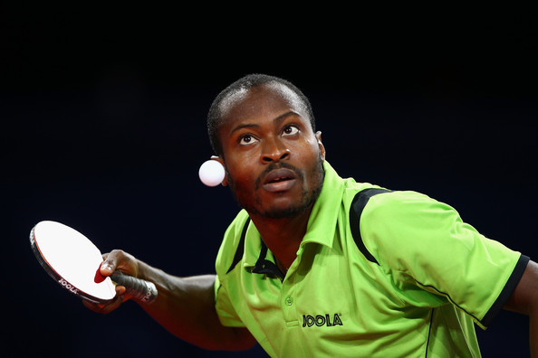 Aruna Quadri with a focused gaze, never blinking for a second as every serve counts. Photo Credit:  www.ittfafrica.com
