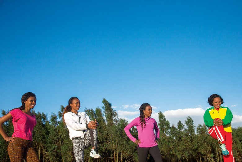 Family of Champions (L-R): Ejegayehu, Genzebe, Tirunesh and Tulu. (Photo Credit: vogue.com)