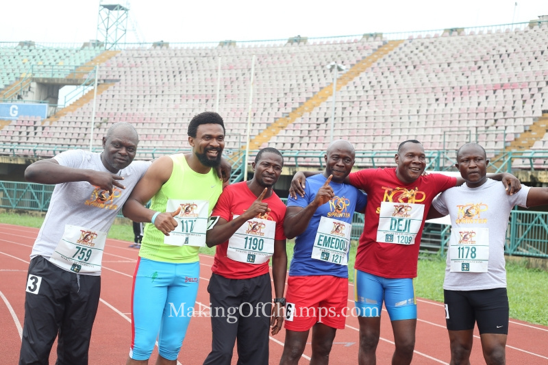 Old rivalries were re-ignited in the 100m Masters race on Saturday.