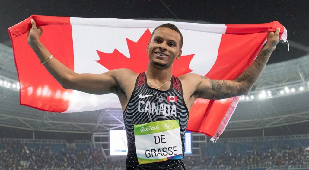 Andre De Grasse became the first Canadian to win medals in all three sprint events at the Olympics. Photo Credit: Frank Gunn/CP