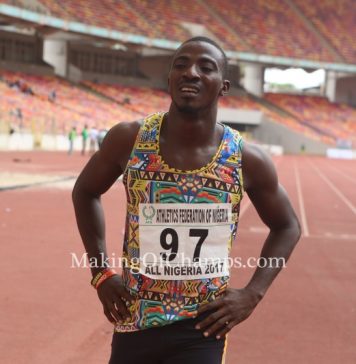 Arowolo wins 200m race at the Cameroon Grand Prix 2020