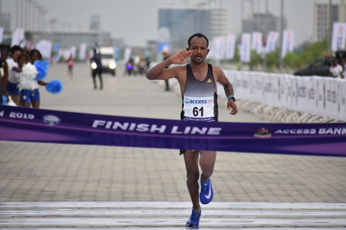2019 Access marathon champion, Sintayehu Legese Yinesu