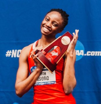 Usoro wins NCAA title as Ekevwo finishes 2nd over 60m in Fayetteville